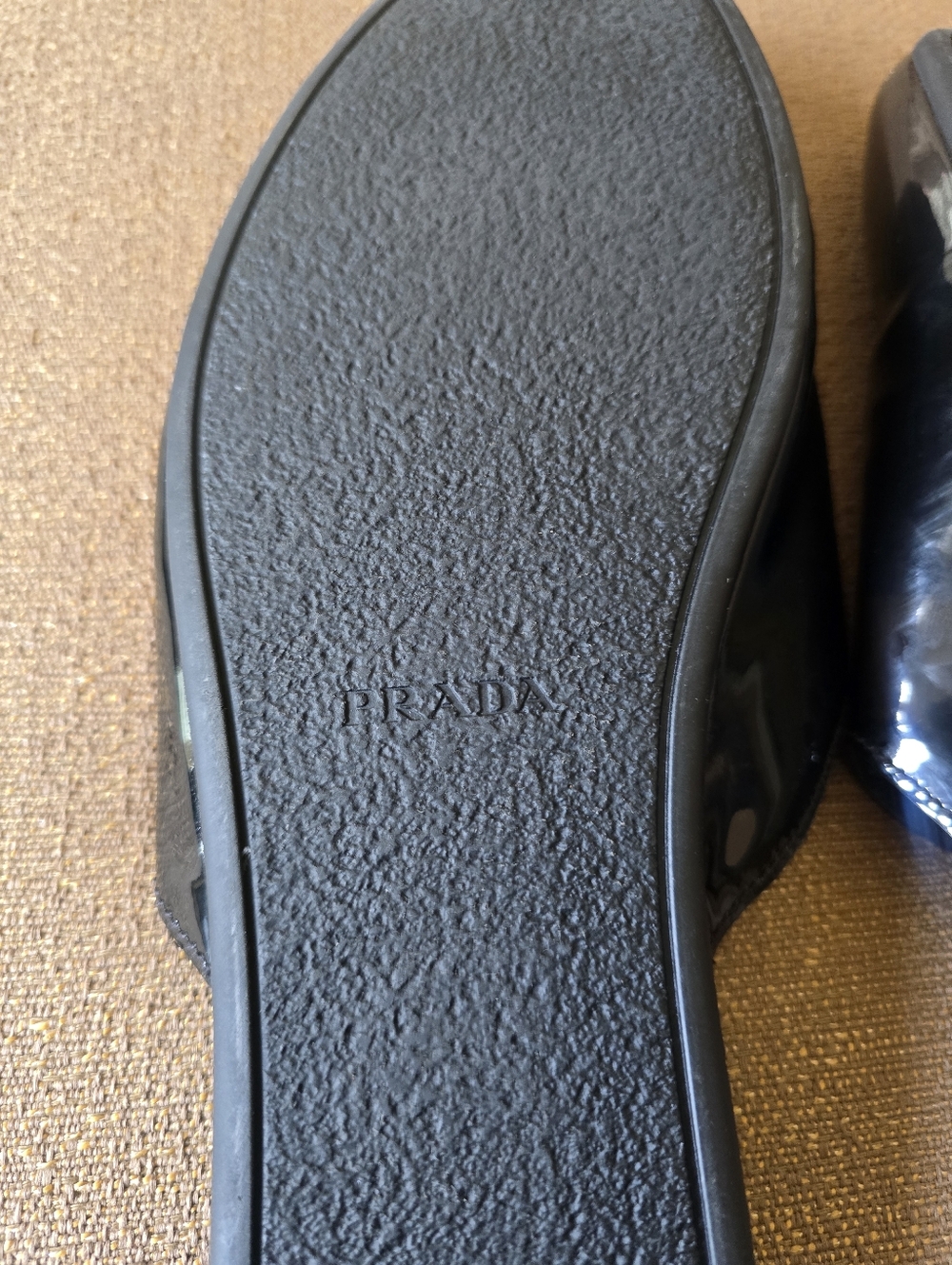 Prada Milano Black Patent Leather Mules Size 9.5 - Picture 9 of 10